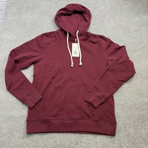 Pact NWT One For All Unisex Hoodie Sweatshirt Raisin Red Sz Small Organic Cotton - Picture 1 of 12